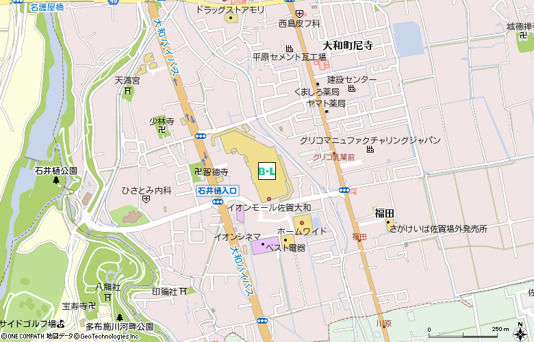 メガネのヨネザワイオンモール佐賀大和店付近の地図